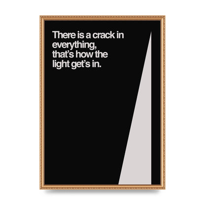 Crack In Everything Abstract" Printed Poster - A2 framed