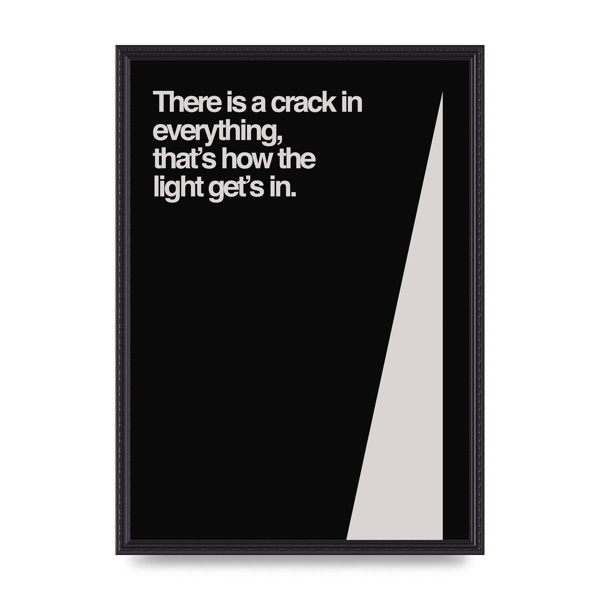 Crack In Everything Abstract" Printed Poster - A2 framed