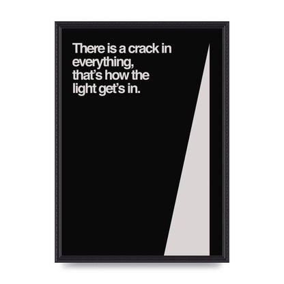 Crack In Everything Abstract" Printed Poster - A2 framed