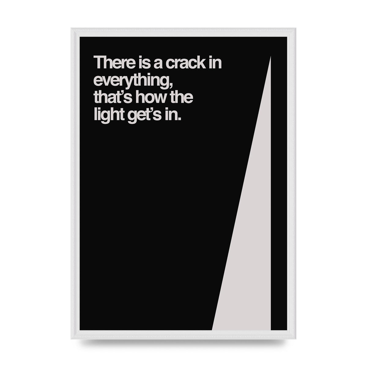 Crack In Everything Abstract" Printed Poster - A2 framed