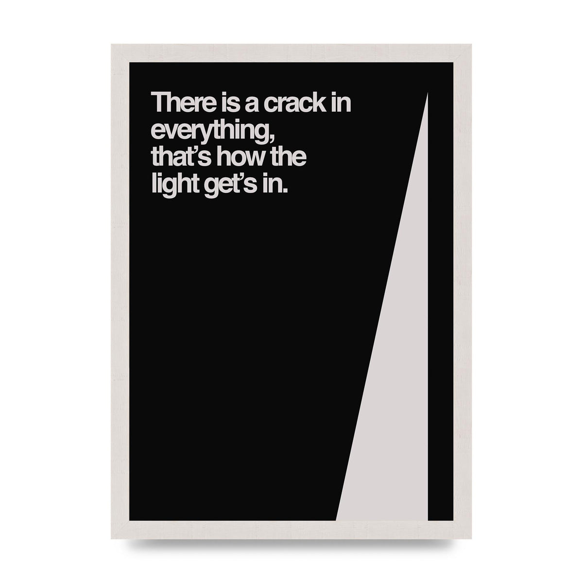 Crack In Everything Abstract" Printed Poster - A3 framed