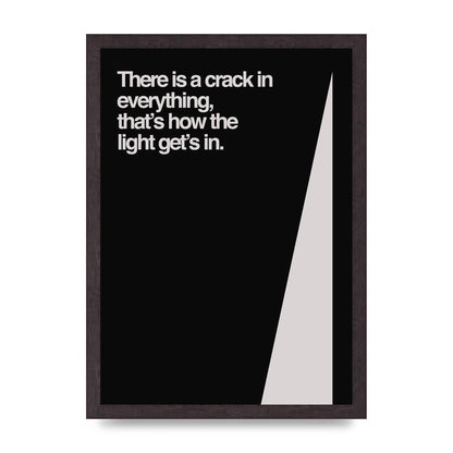 Crack In Everything Abstract" Printed Poster - A3 framed