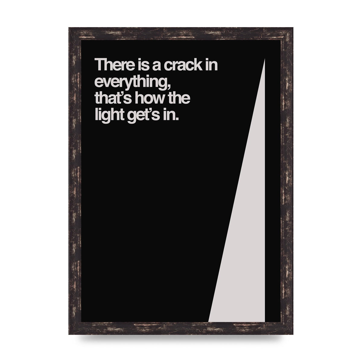 Crack In Everything Abstract" Printed Poster - A3 framed