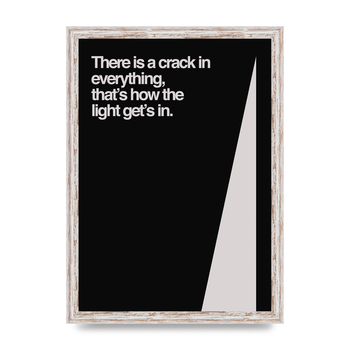 Crack In Everything Abstract" Printed Poster - A3 framed