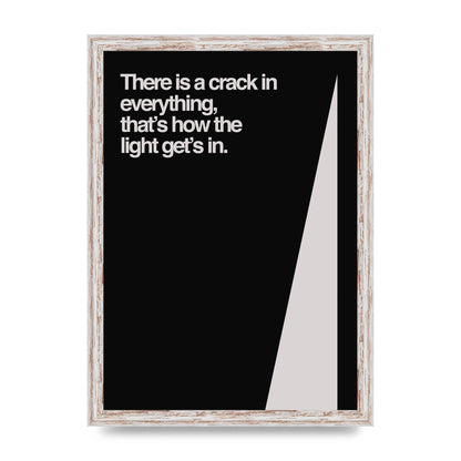 Crack In Everything Abstract" Printed Poster - A3 framed