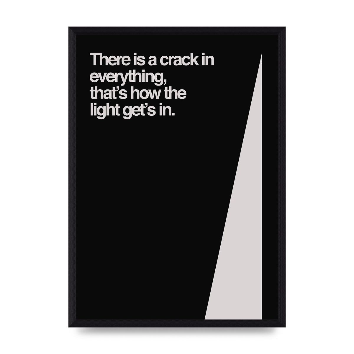 Crack In Everything Abstract" Printed Poster - A3 framed