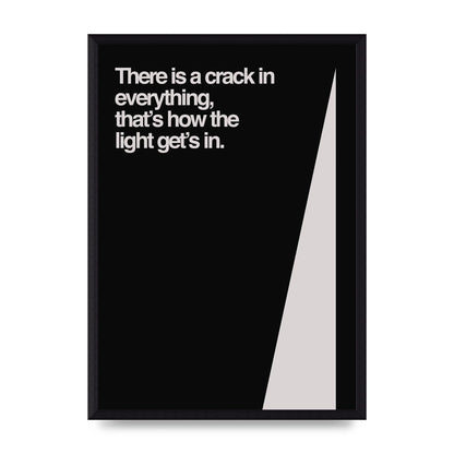 Crack In Everything Abstract" Printed Poster - A3 framed