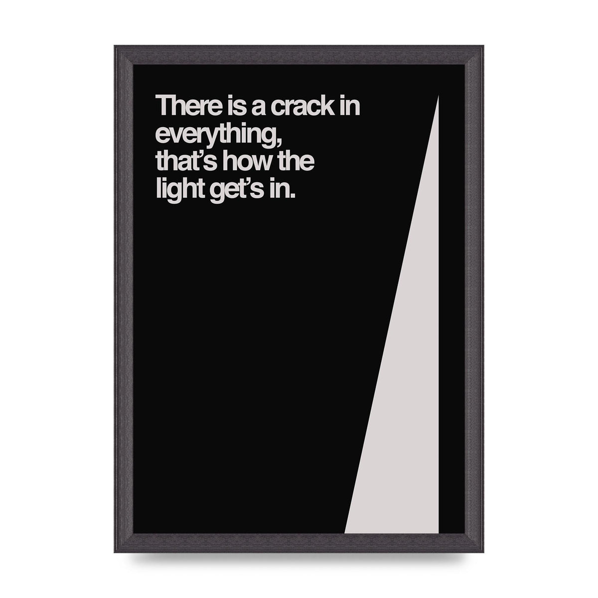 Crack In Everything Abstract" Printed Poster - A3 framed