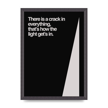 Crack In Everything Abstract" Printed Poster - A3 framed