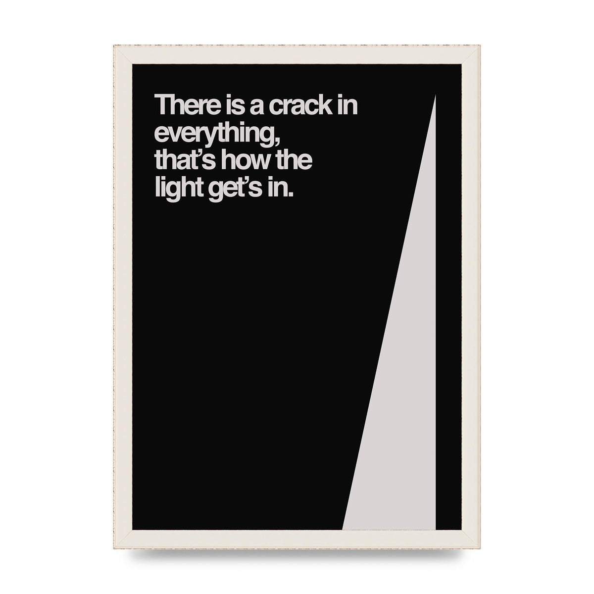 Crack In Everything Abstract" Printed Poster - A3 framed
