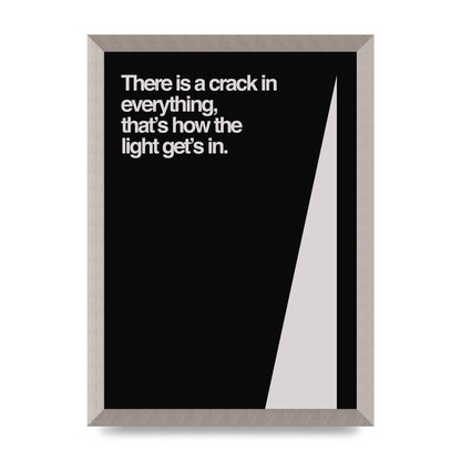 Crack In Everything Abstract" Printed Poster - A3 framed