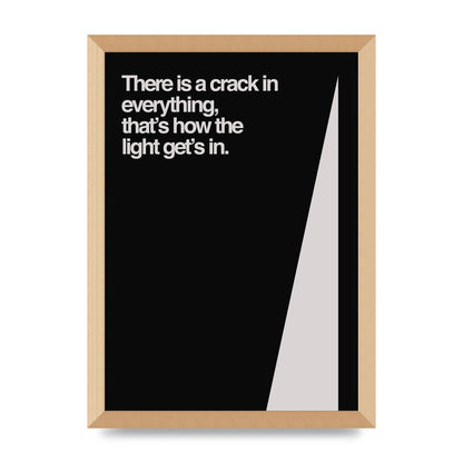 Crack In Everything Abstract" Printed Poster - A3 framed