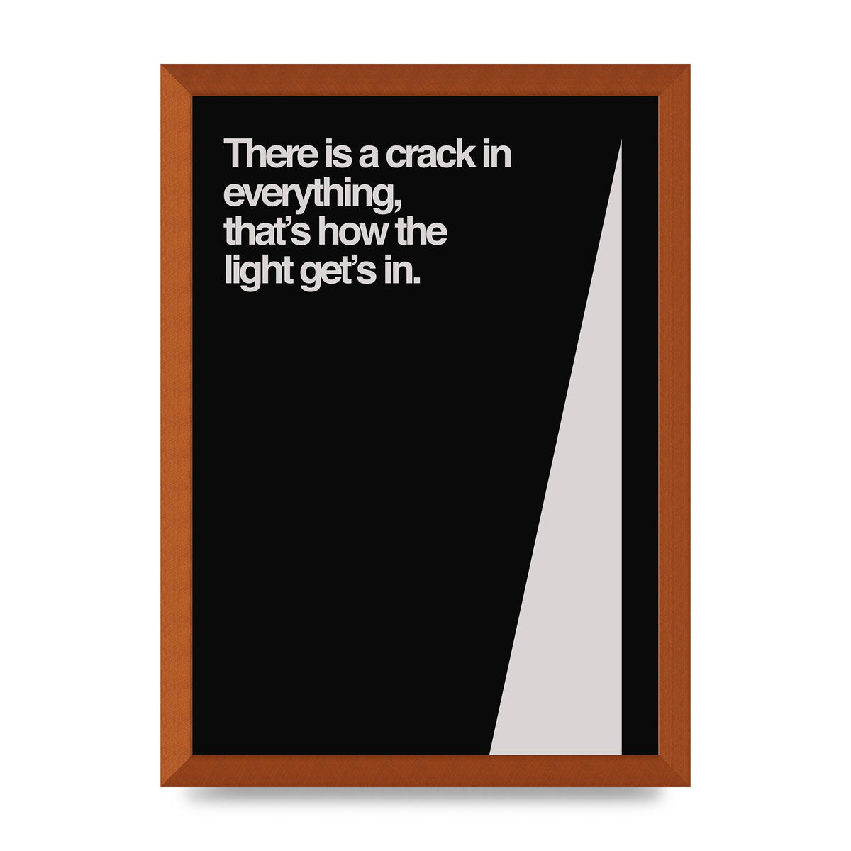 Crack In Everything Abstract" Printed Poster - A3 framed
