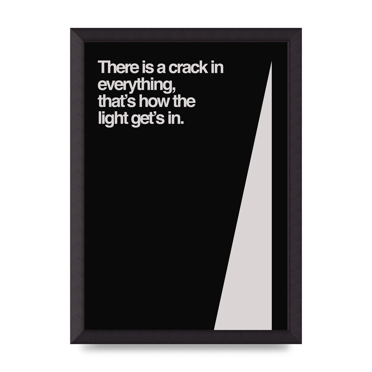Crack In Everything Abstract" Printed Poster - A3 framed