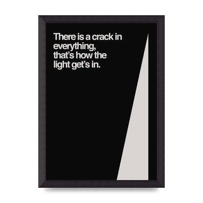 Crack In Everything Abstract" Printed Poster - A3 framed