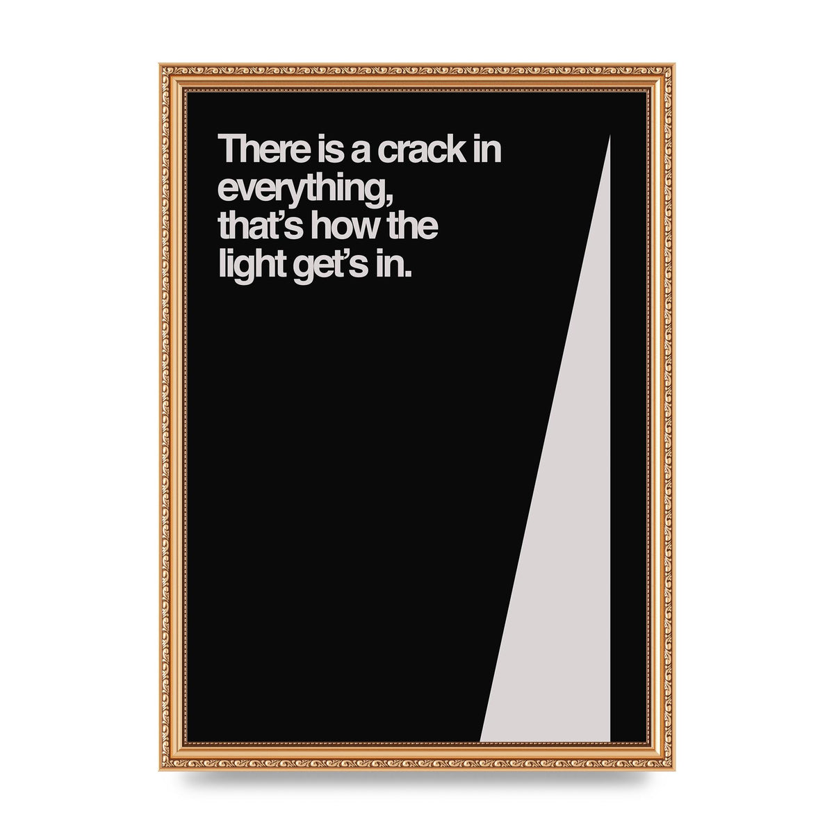 Crack In Everything Abstract" Printed Poster - A3 framed