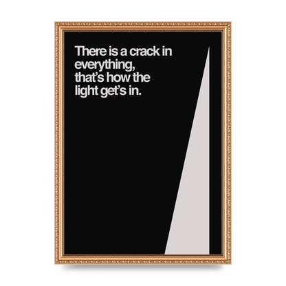 Crack In Everything Abstract" Printed Poster - A3 framed