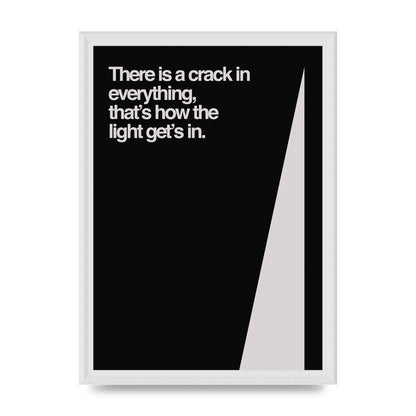 Crack In Everything Abstract" Printed Poster - A3 framed