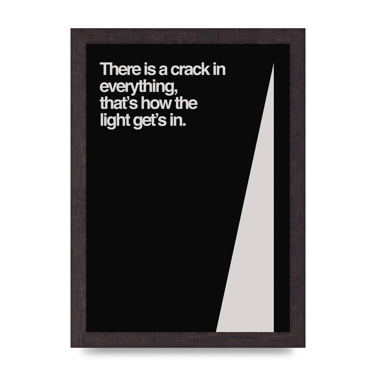 Crack In Everything Abstract" Printed Poster - A4 framed