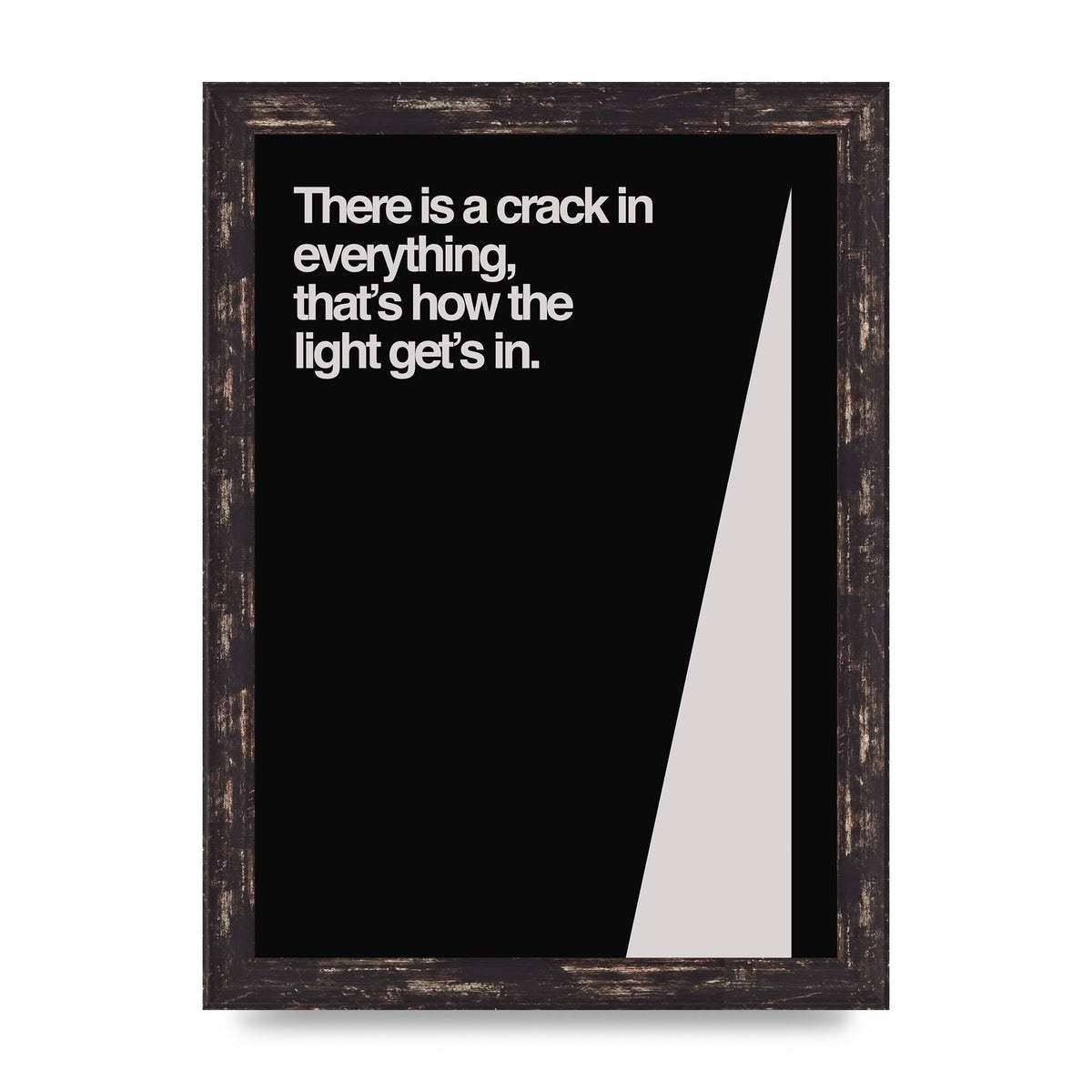 Crack In Everything Abstract" Printed Poster - A4 framed