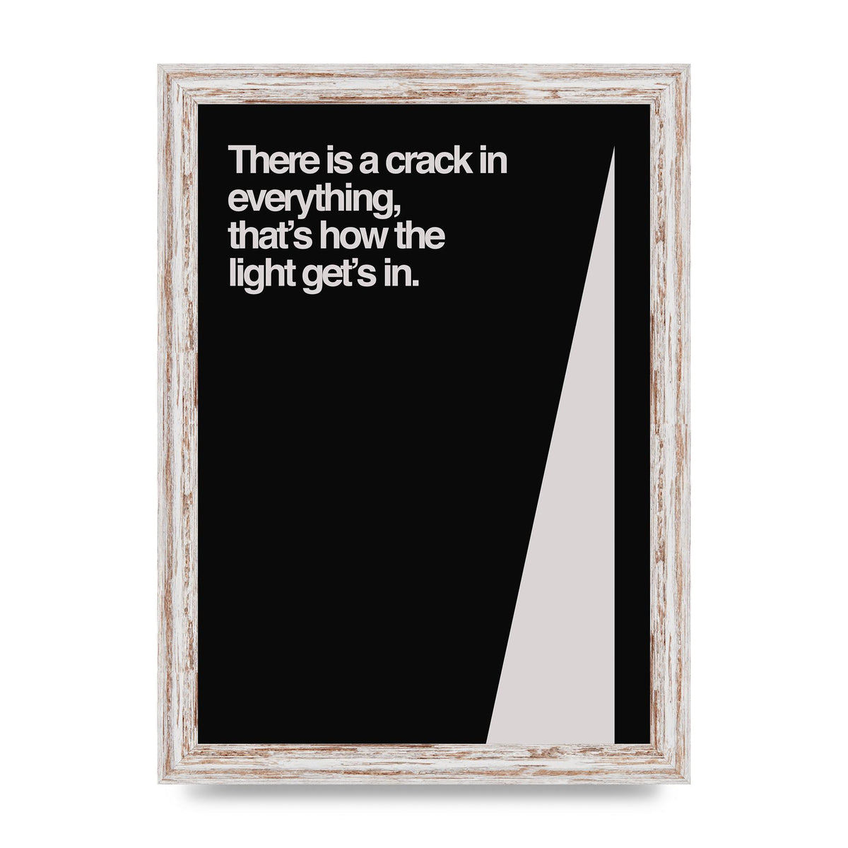 Crack In Everything Abstract" Printed Poster - A4 framed