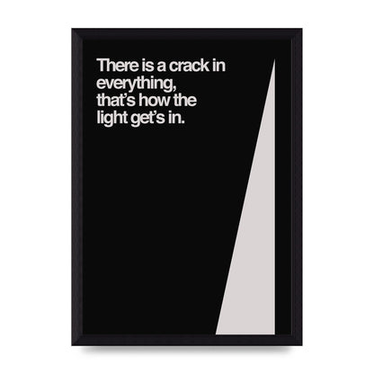 Crack In Everything Abstract" Printed Poster - A4 framed