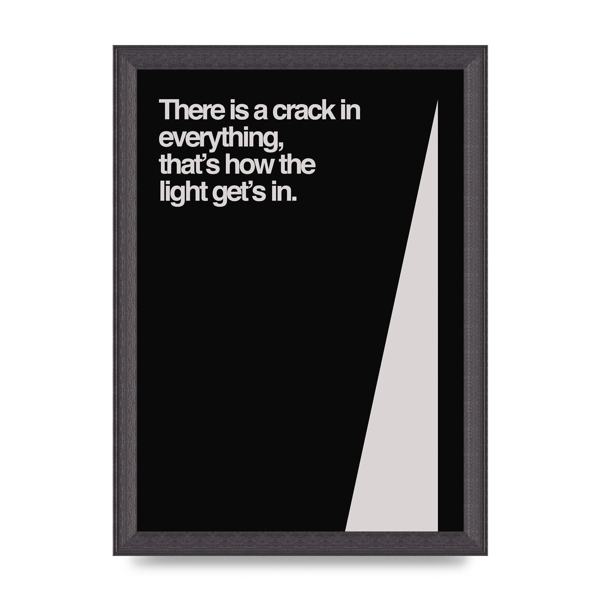 Crack In Everything Abstract" Printed Poster - A4 framed