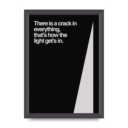 Crack In Everything Abstract" Printed Poster - A4 framed