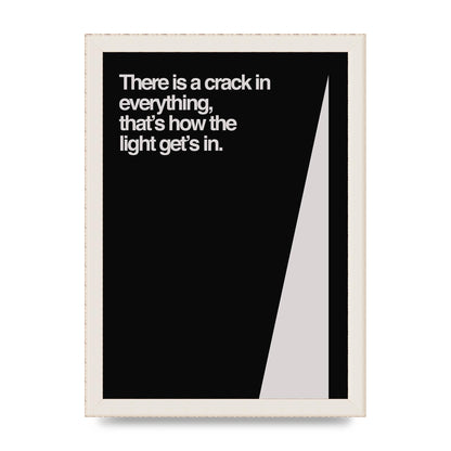 Crack In Everything Abstract" Printed Poster - A4 framed