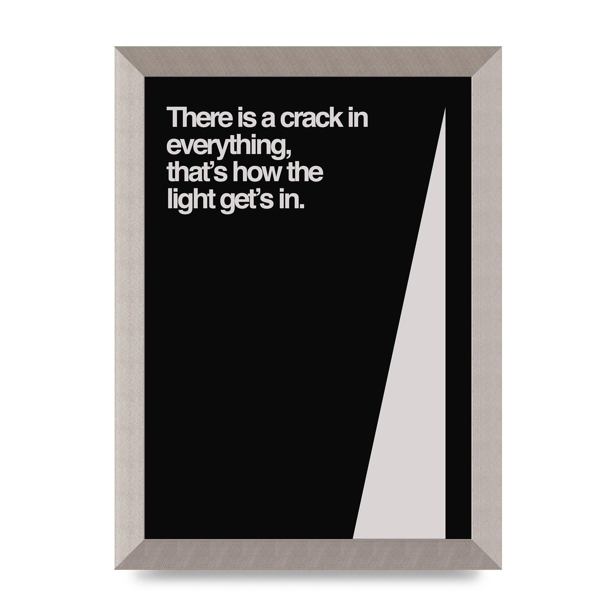 Crack In Everything Abstract" Printed Poster - A4 framed