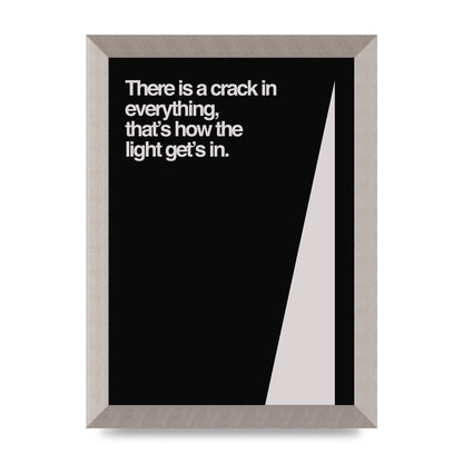 Crack In Everything Abstract" Printed Poster - A4 framed
