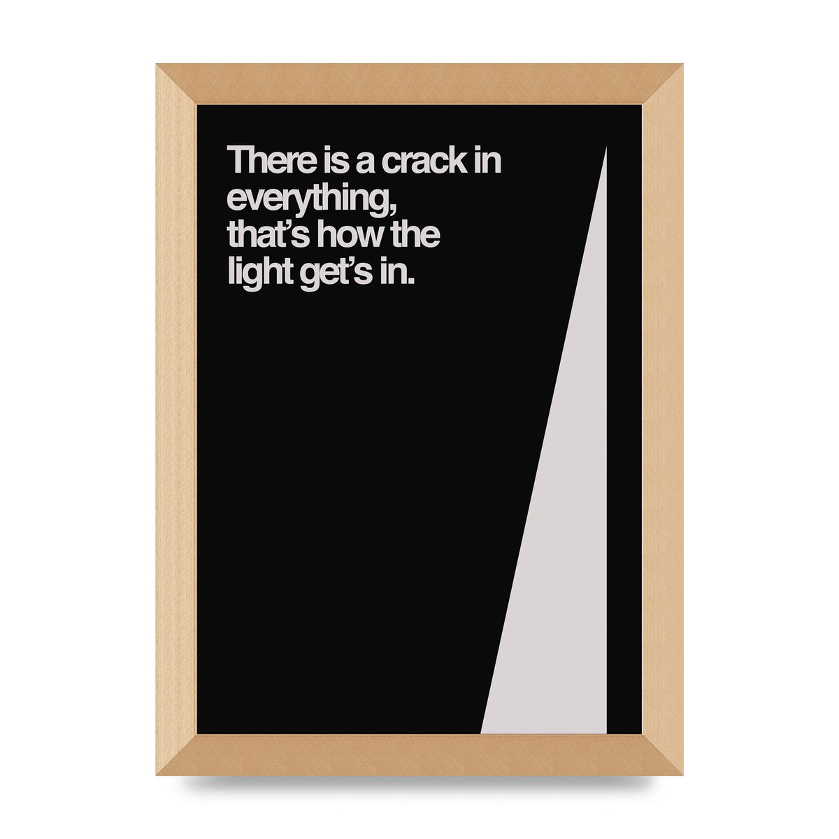 Crack In Everything Abstract" Printed Poster - A4 framed