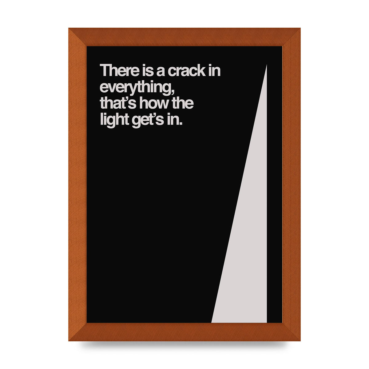 Crack In Everything Abstract" Printed Poster - A4 framed