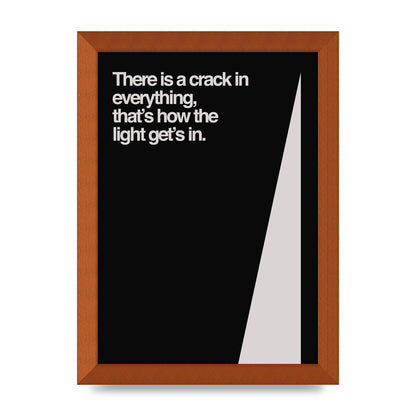 Crack In Everything Abstract" Printed Poster - A4 framed
