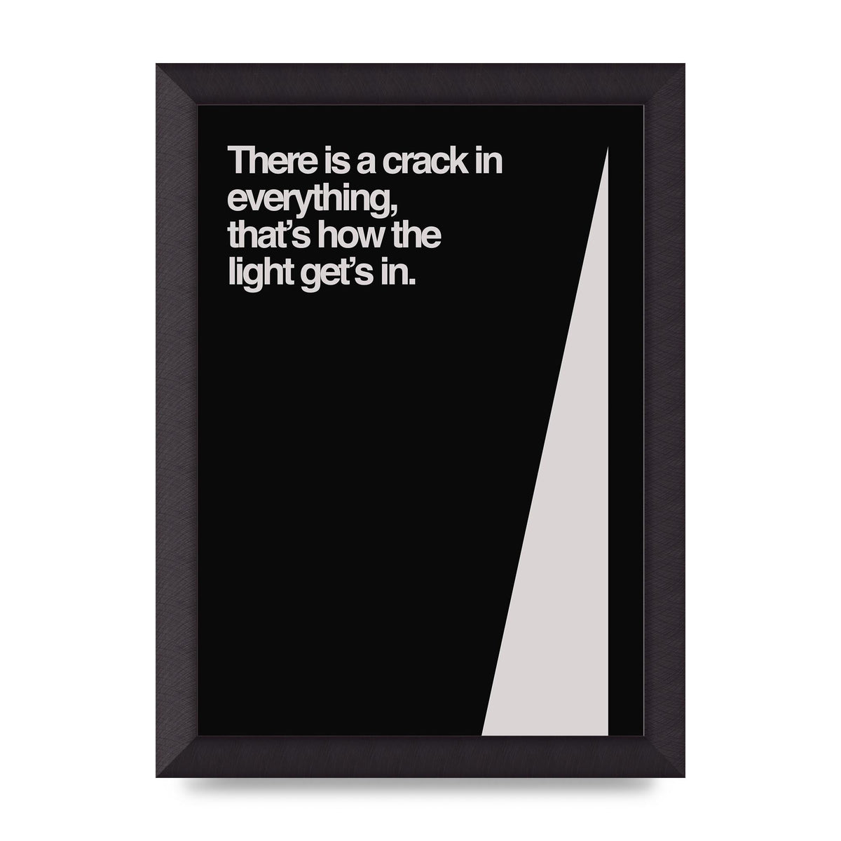 Crack In Everything Abstract" Printed Poster - A4 framed