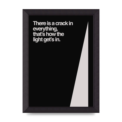 Crack In Everything Abstract" Printed Poster - A4 framed