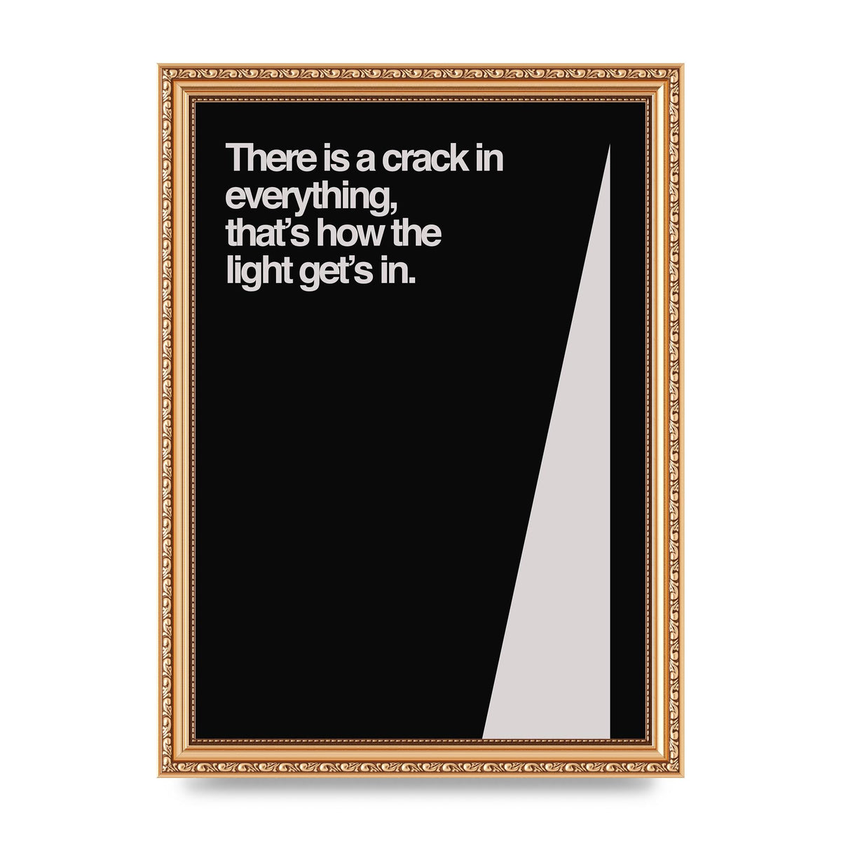 Crack In Everything Abstract" Printed Poster - A4 framed
