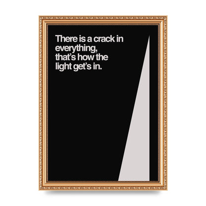 Crack In Everything Abstract" Printed Poster - A4 framed