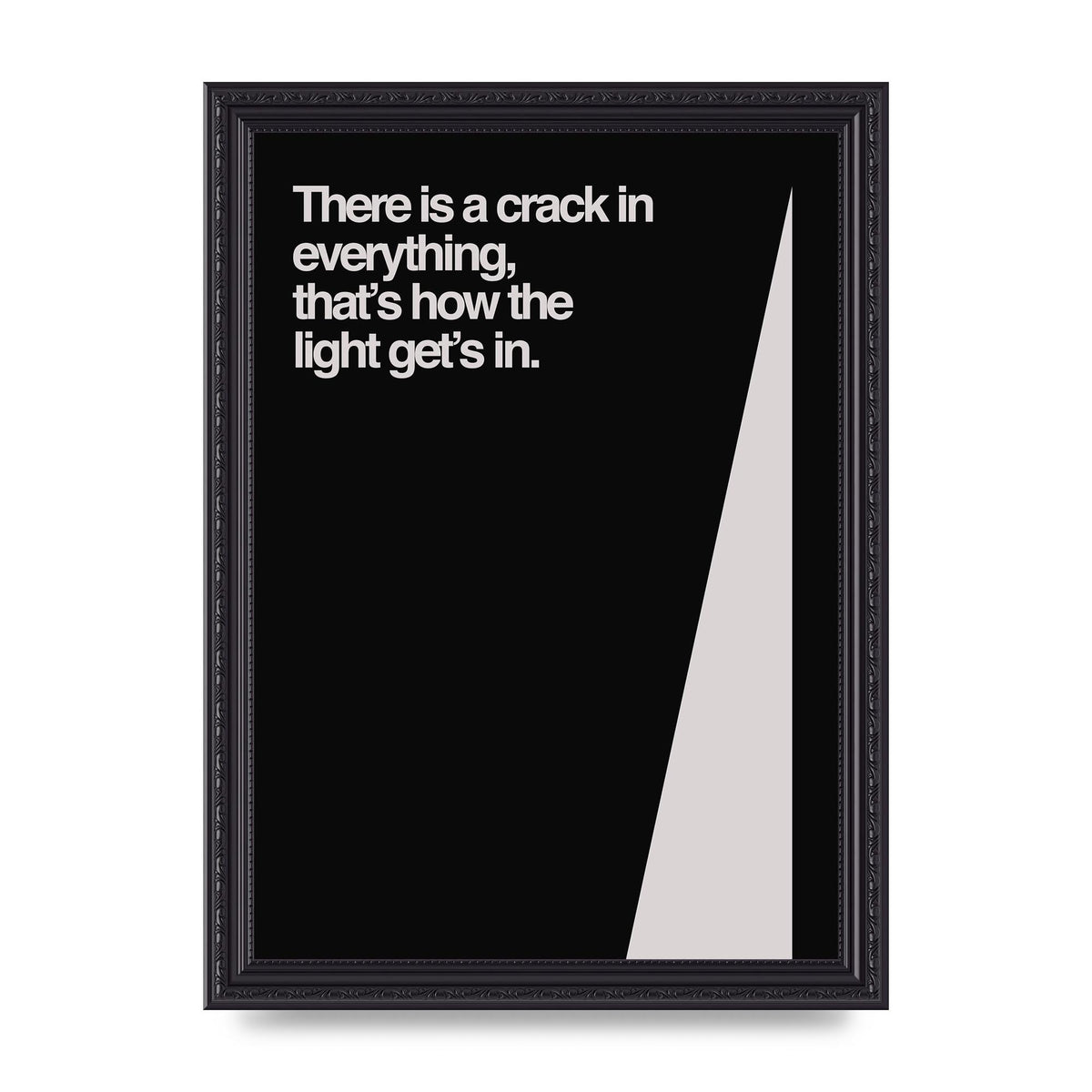 Crack In Everything Abstract" Printed Poster - A4 framed