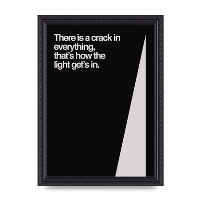 Crack In Everything Abstract" Printed Poster - A4 framed