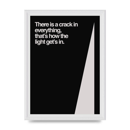 Crack In Everything Abstract" Printed Poster - A4 framed