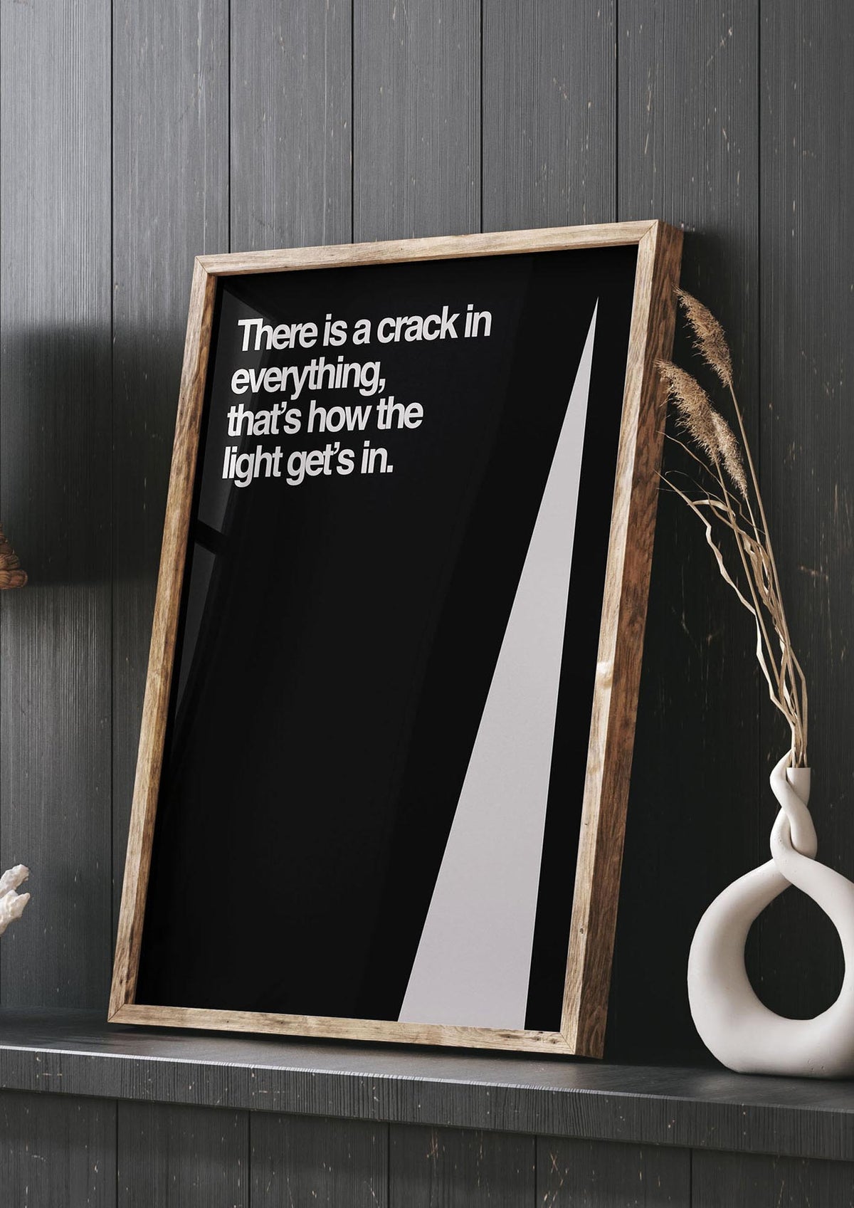 Crack In Everything Abstract" Printed Poster - living room 3