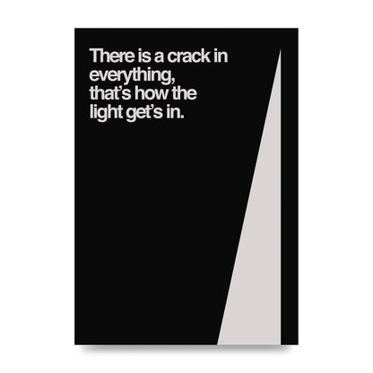 Crack In Everything Abstract" Printed Poster - unframed print