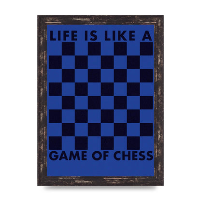 Game Of Chess" Wall Art - A4 framed