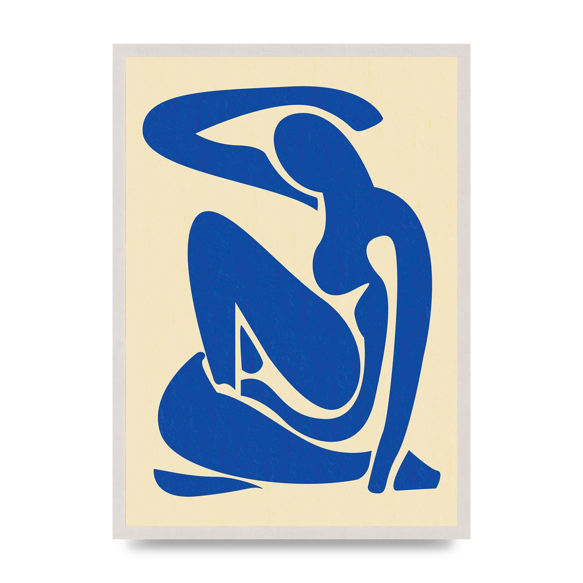 Matisse Inspired Blue Wall Art - A2 framed