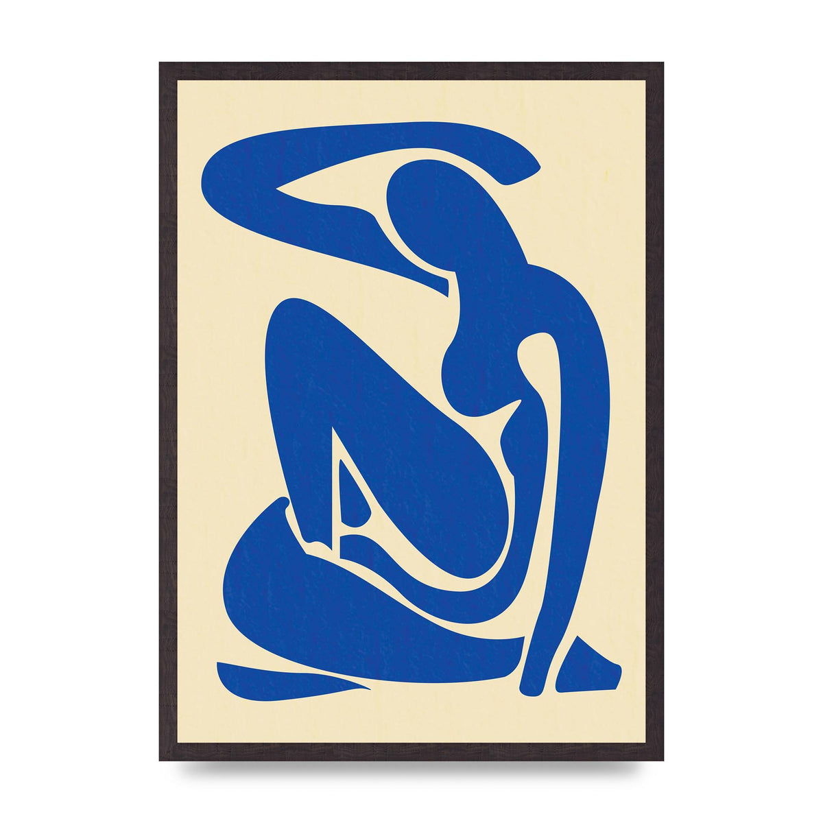 Matisse Inspired Blue Wall Art - A2 framed