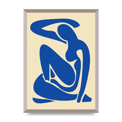 Matisse Inspired Blue Wall Art - A2 framed