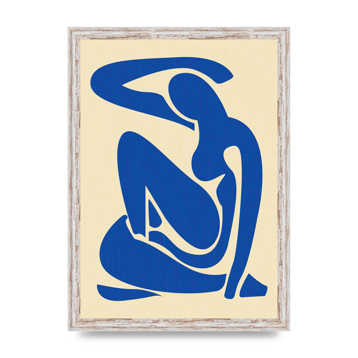 Matisse Inspired Blue Wall Art - A3 framed