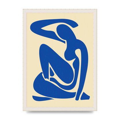 Matisse Inspired Blue Wall Art - A3 framed