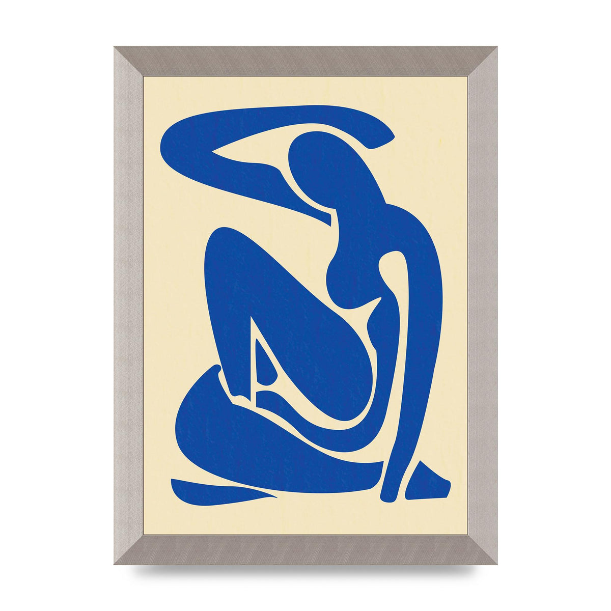 Matisse Inspired Blue Wall Art - A4 framed